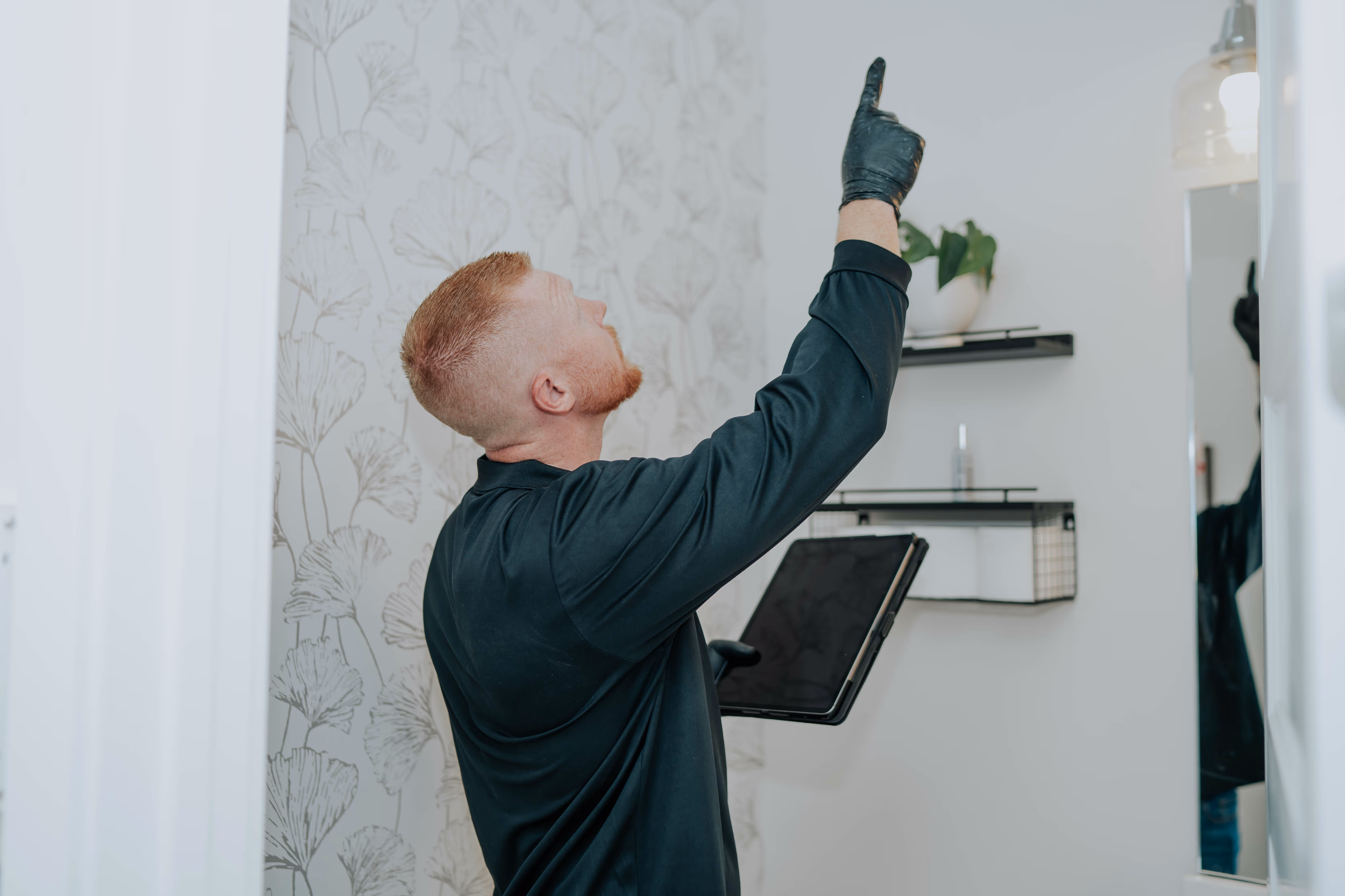 Pure Maintenance of Pueblo technician conducting a full property mold inspection